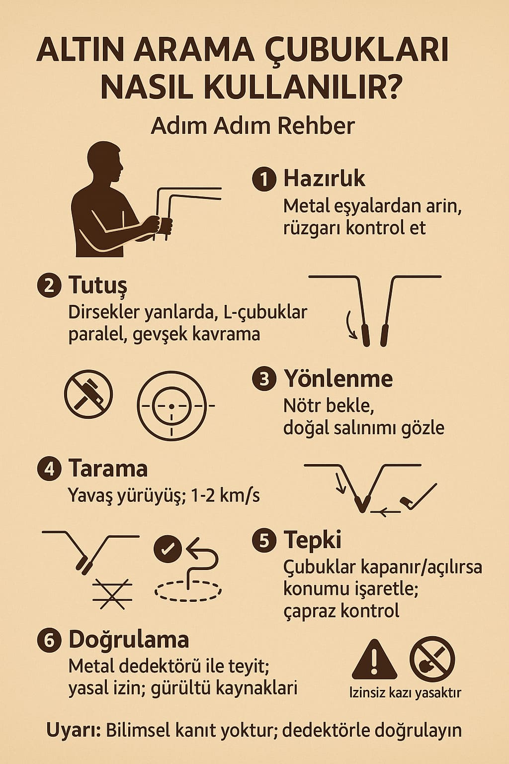 Altın Arama Çubukları Nasıl Kullanılır?