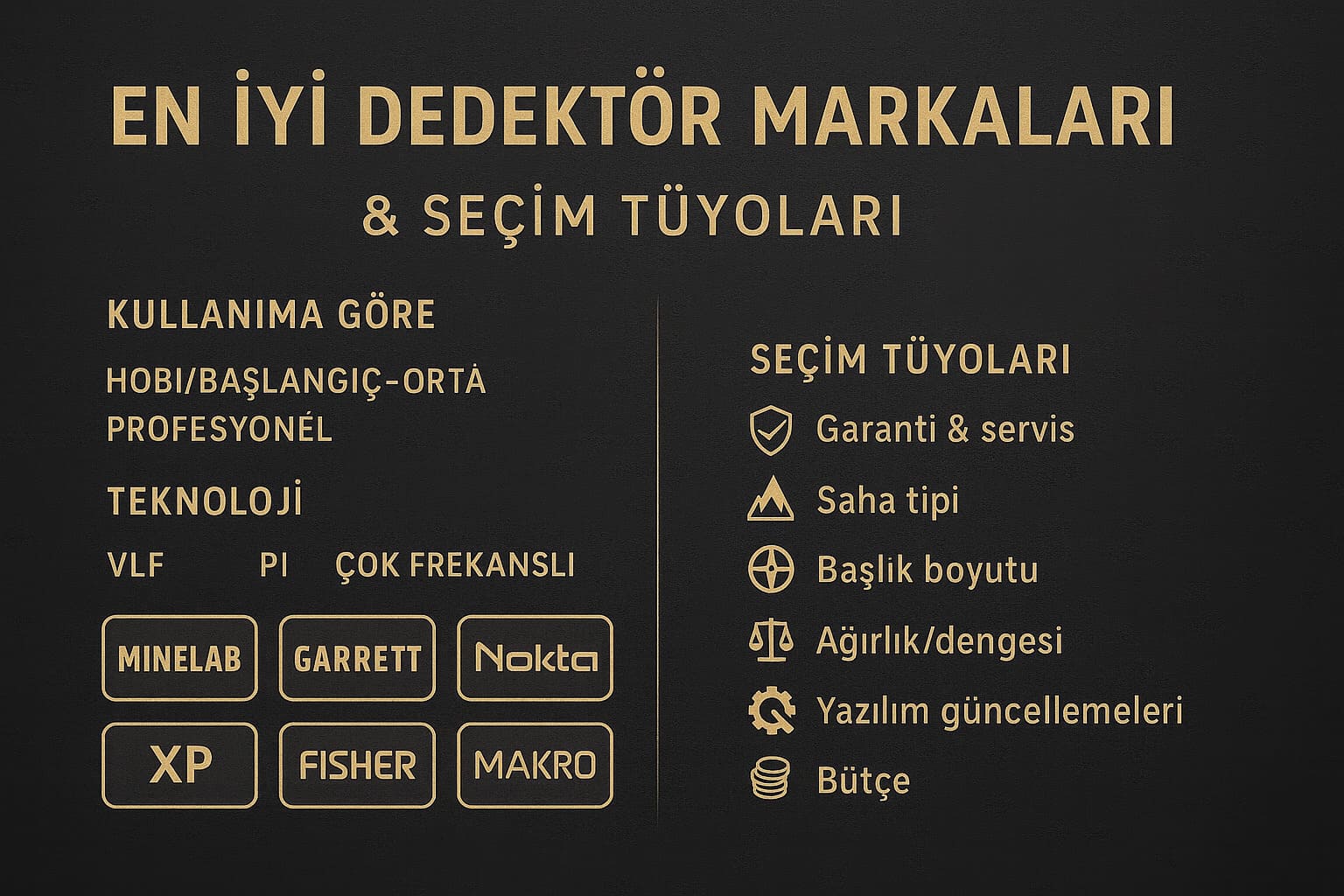 En İyi Dedektör Markaları: Güncel Satın Alma Rehberi
